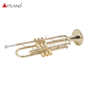 Professionelles Blechblasinstrument, Trompete aus massivem Gelbmessing mit Koffer (ATR8800)
