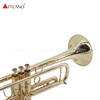 Professionelles Blechblasinstrument, Trompete aus massivem Gelbmessing mit Koffer (ATR8800)