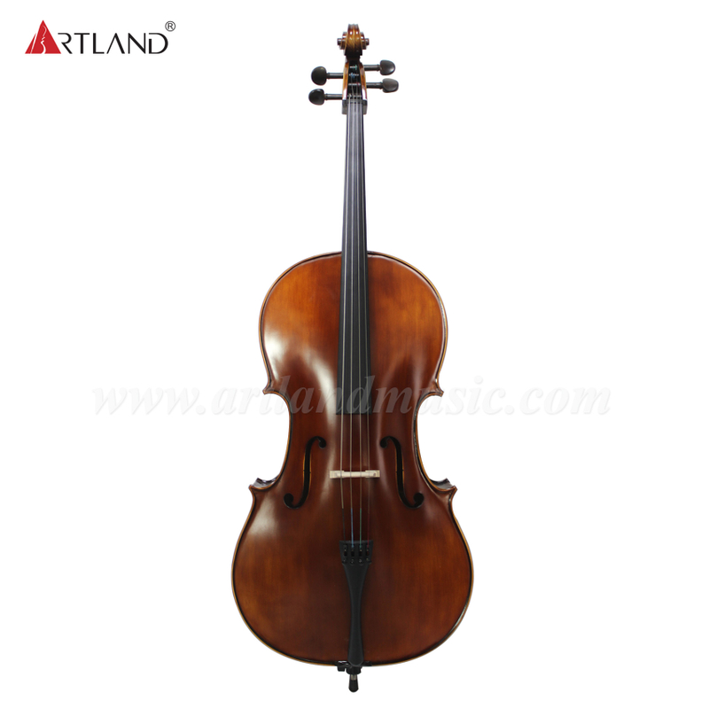  Hochwertiges Cello allgemeiner Güteklasse mit Ebenholz-Befestigungslack, handgeriebener Beize (GC104H)