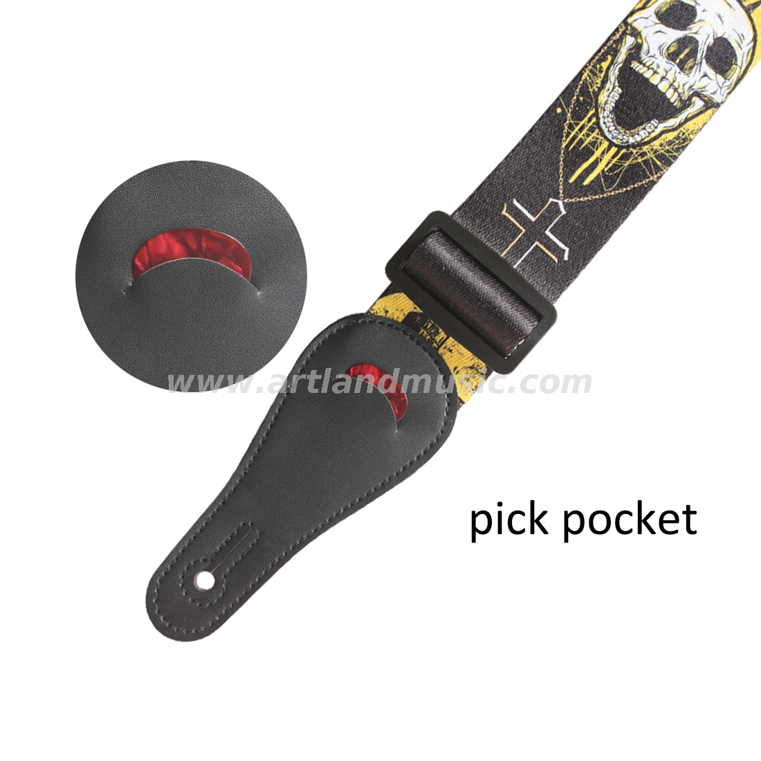 Gitarrengurt mit Plektrumtasche (GSY01)