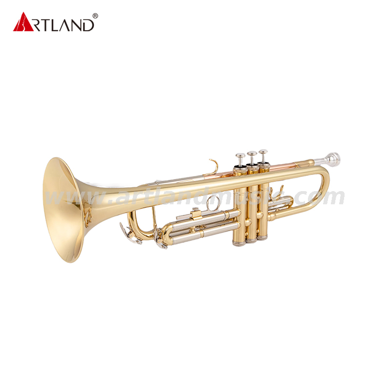 Goldlack-Trompete mit Messing-Mundrohr und Kupfernickel-Stimmzug (ATR3506T)