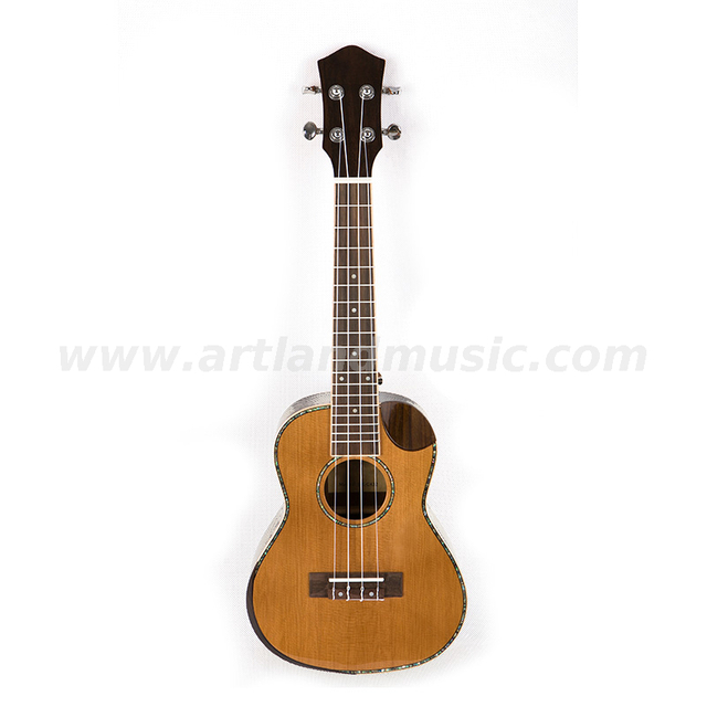 Ukulele 24' Naturfarben Großhandel (UKC432) Glanzfinish