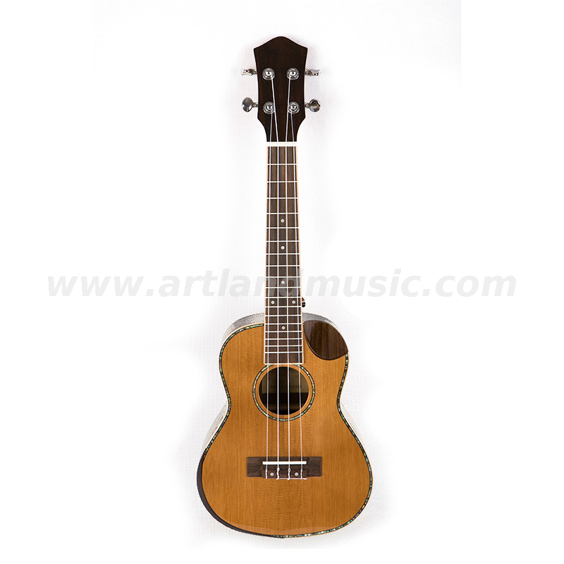 Ukulele 24' Naturfarben Großhandel (UKC432) Glanzfinish