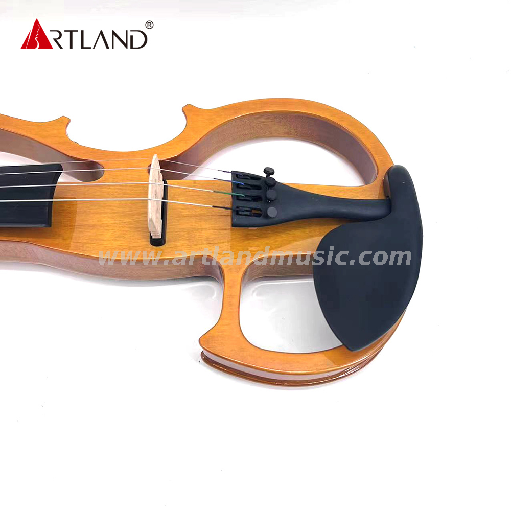 Elektrische Violine mit festem Körper, Koffer, Kopfhörer und Bogen (EV002)