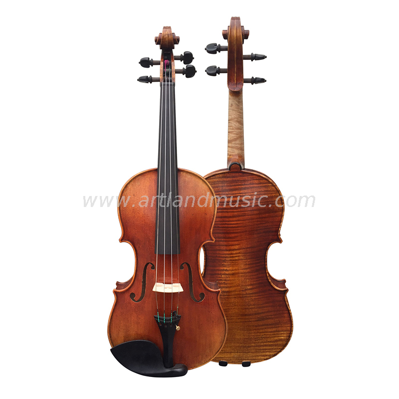 Einteiliger Boden, handgefertigte Violine mit schöner Flamme (AVA300S)