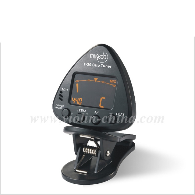 Universeller Clip-On-Tuner für Gitarre, Bass, Violine (T-30)