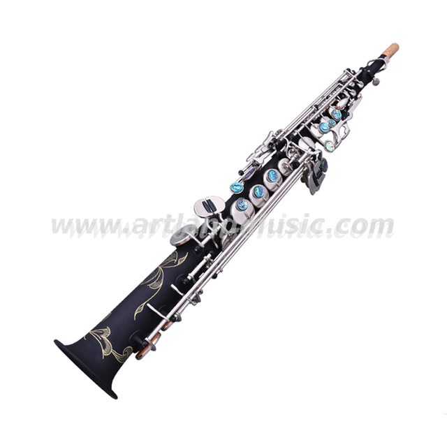 Schwarzes Bb-Sopransaxophon in Meisterqualität (ASS6508)