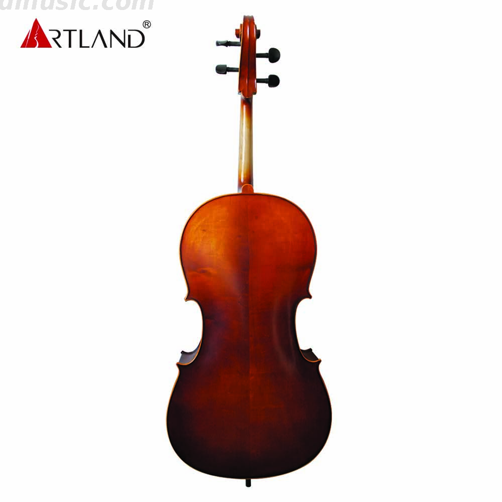 Hochwertiges Cello allgemeiner Qualität mit Ebenholzbeschlag, handgeriebenem Lack (GC104)