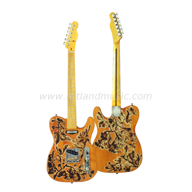 Handgefertigte Tele-E-Gitarre mit antikem Finish (AEG006) Archaize