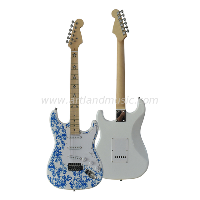 E-Gitarre (EG003) Blaue Blume