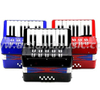17 Tasten 8 Bässe Mini kleines Spielzeug Klavier Akkordeon Kinder Kinder pädagogisches Musikinstrument, Geschenk mit Farbbox