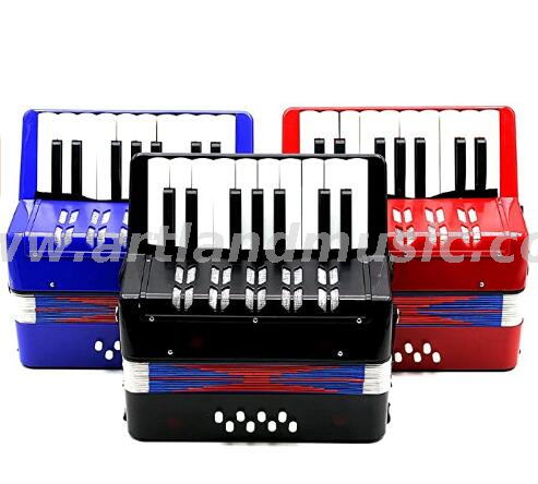 17 Tasten 8 Bässe Mini kleines Spielzeug Klavier Akkordeon Kinder Kinder pädagogisches Musikinstrument, Geschenk mit Farbbox