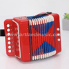 7 Tasten 2 Bass Mini kleines Spielzeug Klavier Akkordeon Kinder Kinder pädagogisches Musikinstrument, Geschenk mit Farbbox