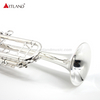 Professionelles Blechblasinstrument, versilberte Trompete mit Koffer (ATR8335)