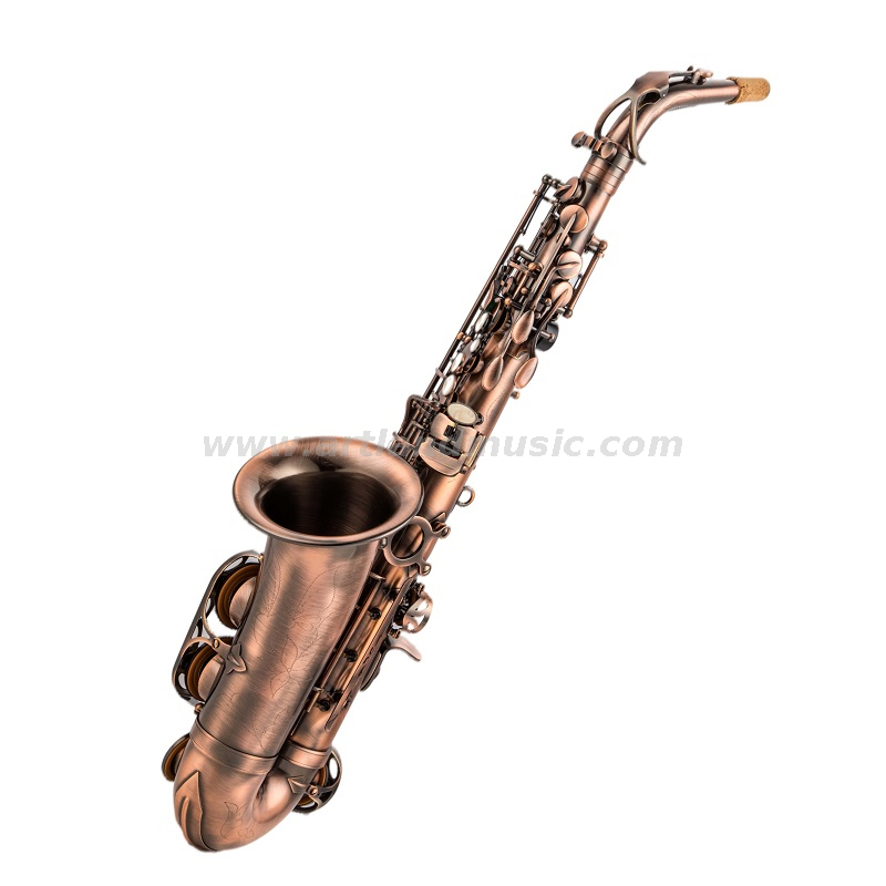 Eb-Altsaxophon, Antik-Finish, Rotbronze, leichter Carbon-Saxophonkoffer (AAS5507AG)