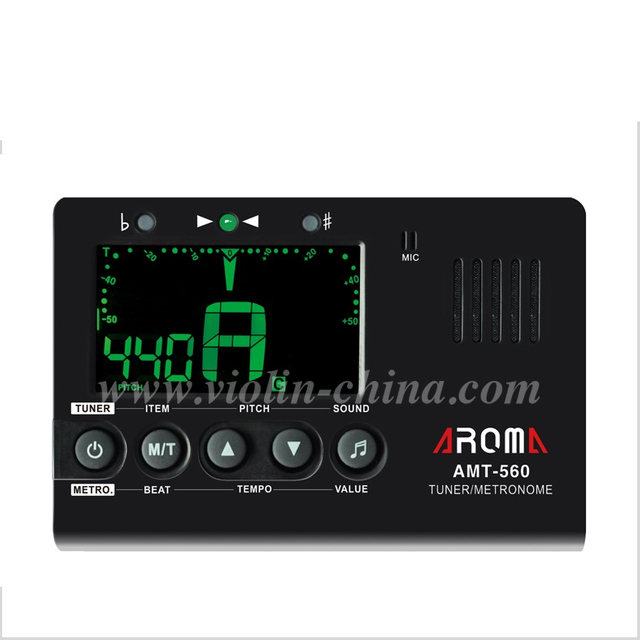 Metronom+Tuner+Toner-Generator, Stimmgerät für Gitarre, Bass, Ukulele und Violine (AMT-560)