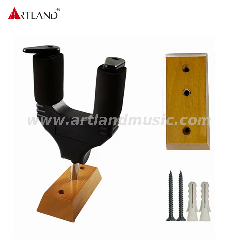 Auto-Lock-Wandhalterung mit Holzsockel für Gitarre (AGH-413)