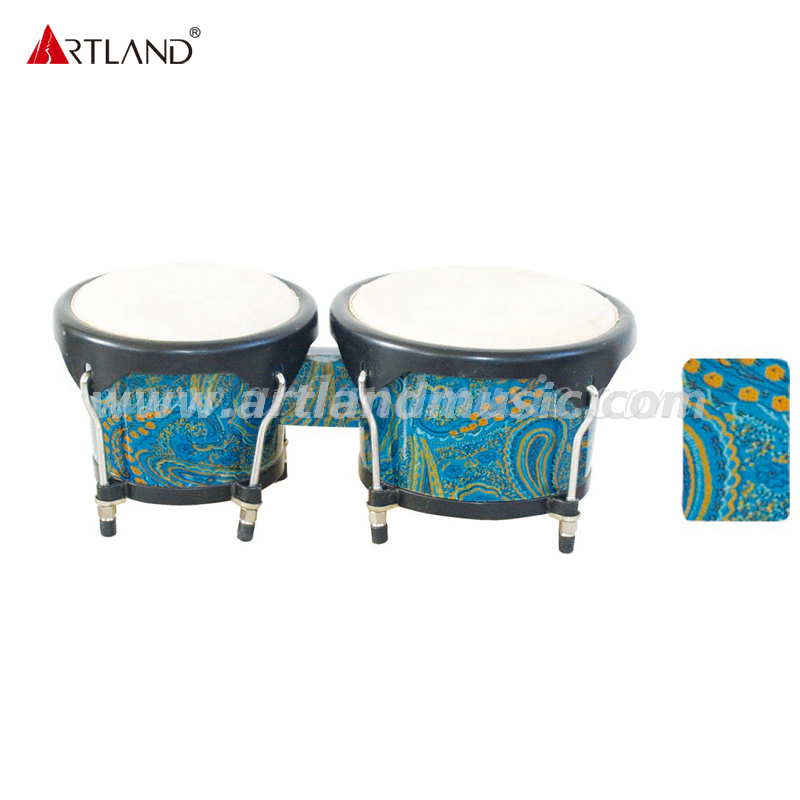 Bongo-Trommel mit schwarzer Stretch-Ringschweißung aus Stoff (AWB0709C-B2)