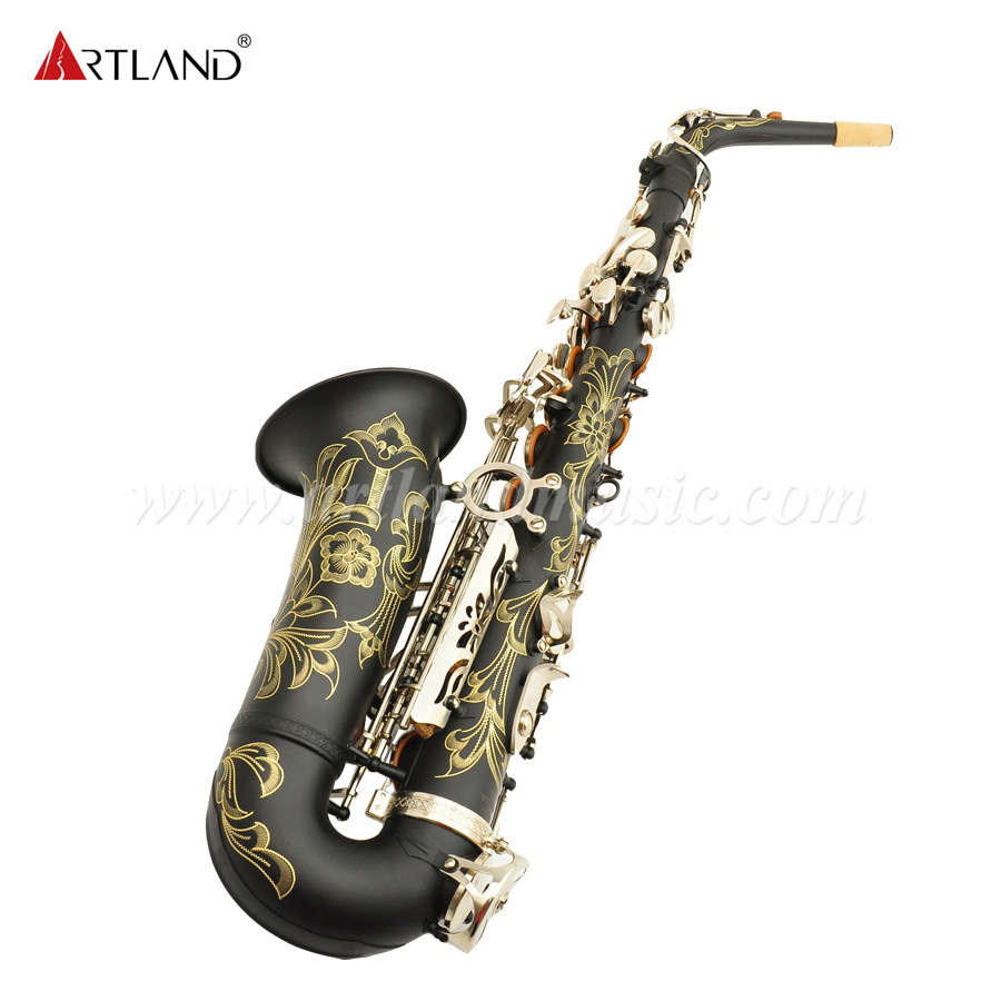 Eb-Altsaxophon Schwarz Matt mit Nickelklappe (AAS6508)