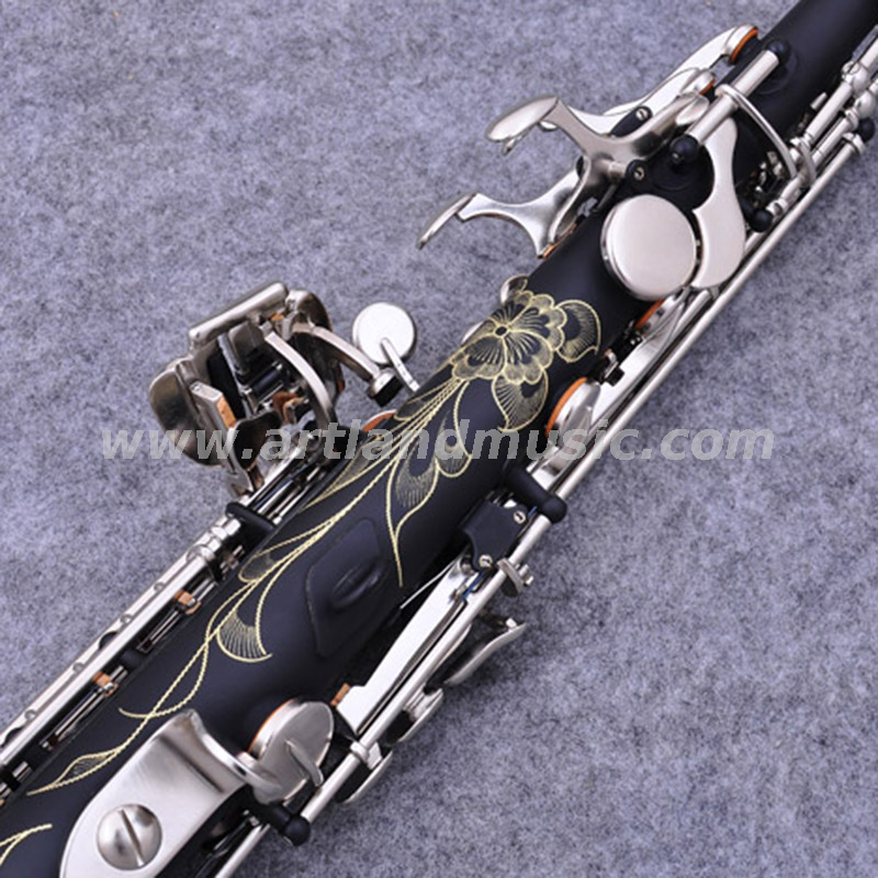 Schwarzes Bb-Sopransaxophon in Meisterqualität (ASS6508)