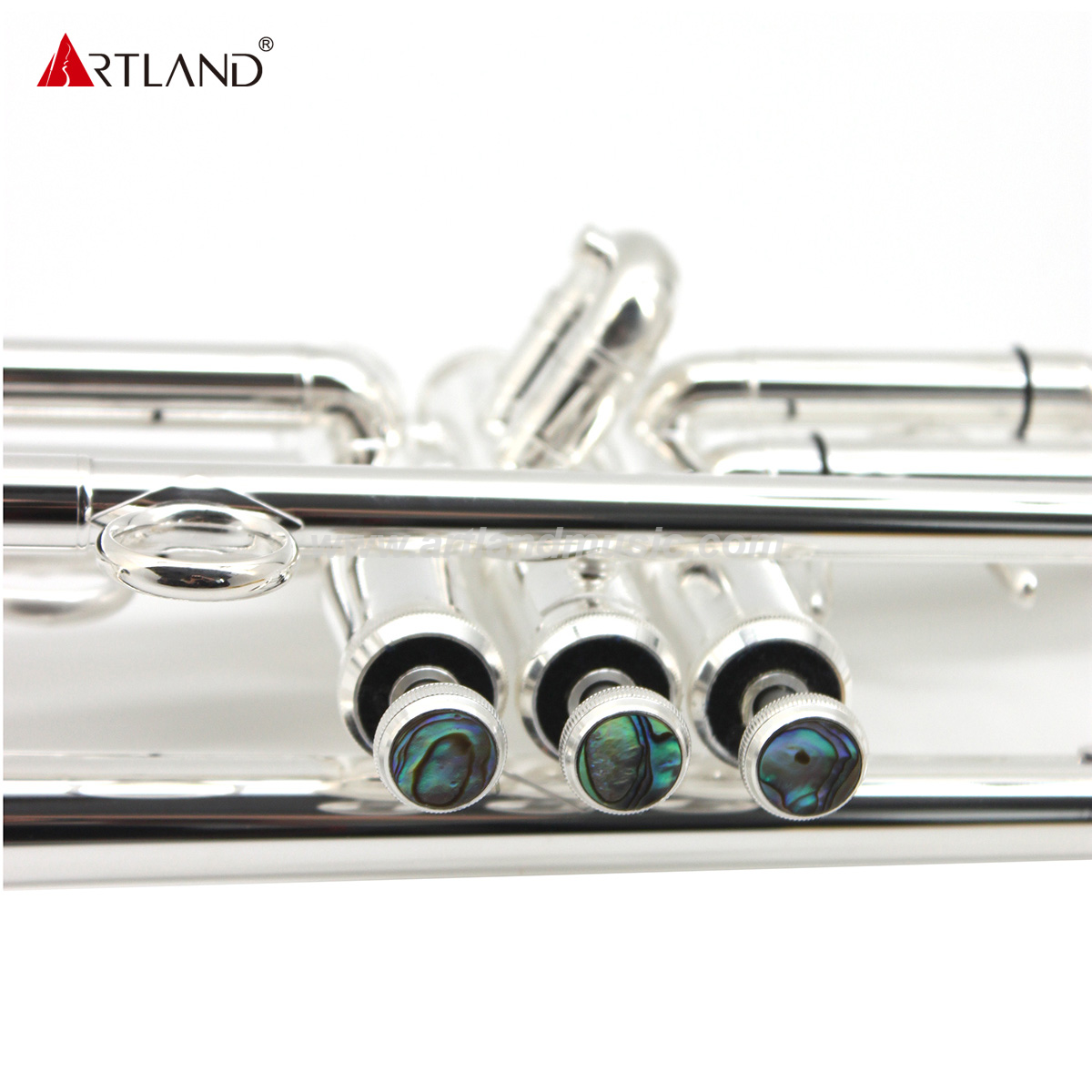 Professionelles Blechblasinstrument, versilberte Trompete mit Koffer (ATR8335)