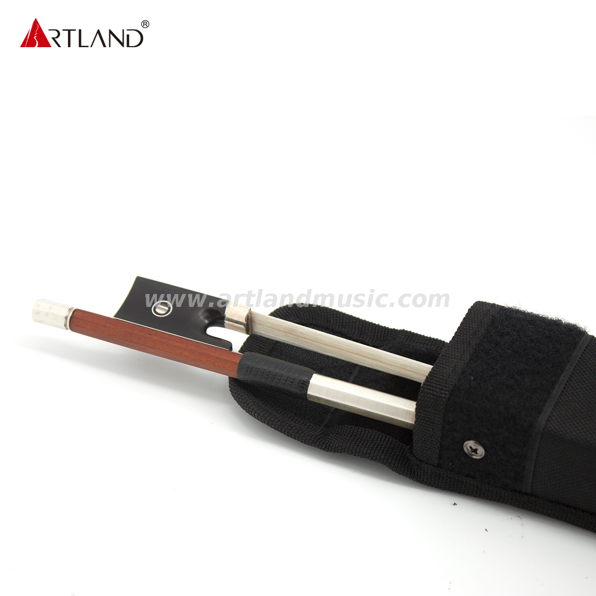 Schwarzer Violinbogen-Einzelkoffer aus Holz mit Oxford-Abdeckung (BCW603)