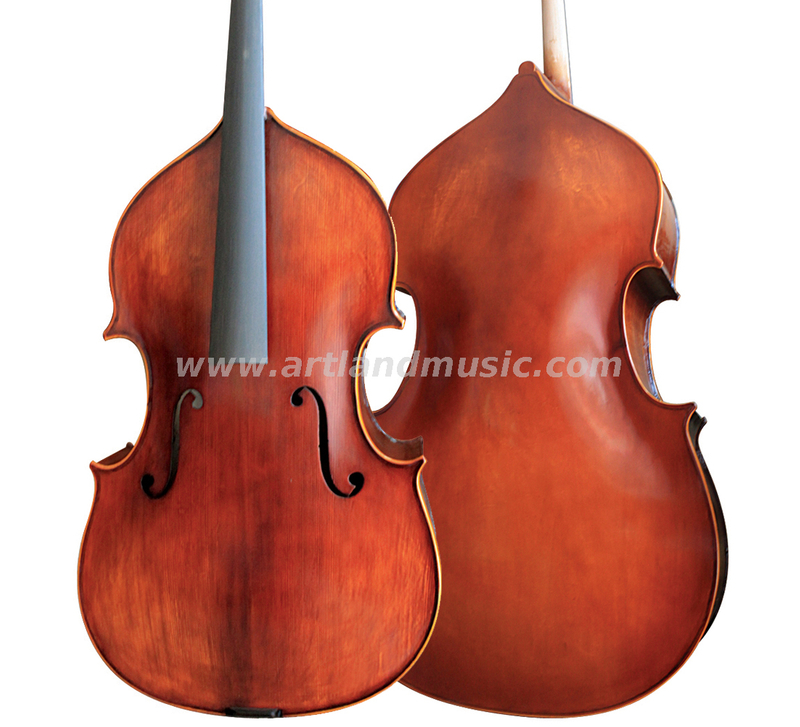 Massiver Kontrabass mit Ebenholzgriff und 20-mm-Polstertasche (HB050)