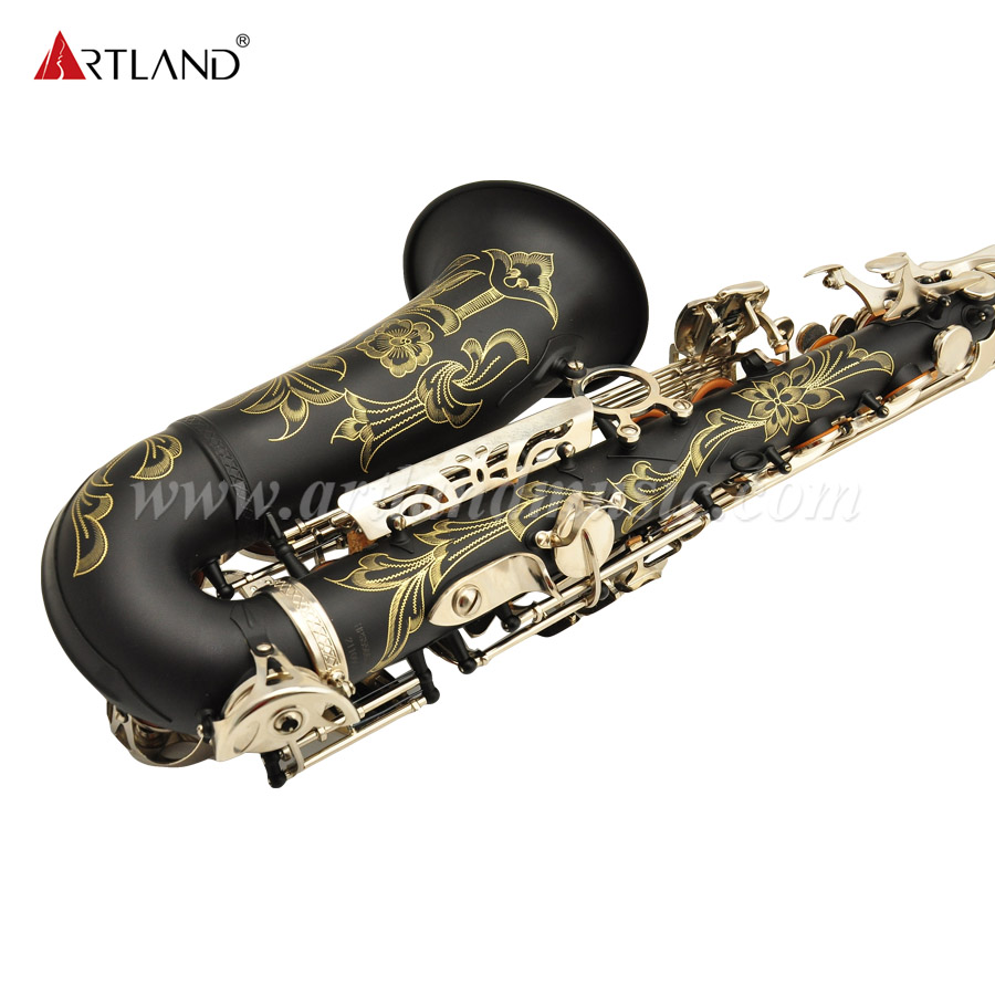 Eb-Altsaxophon Schwarz Matt mit Nickelklappe (AAS6508)