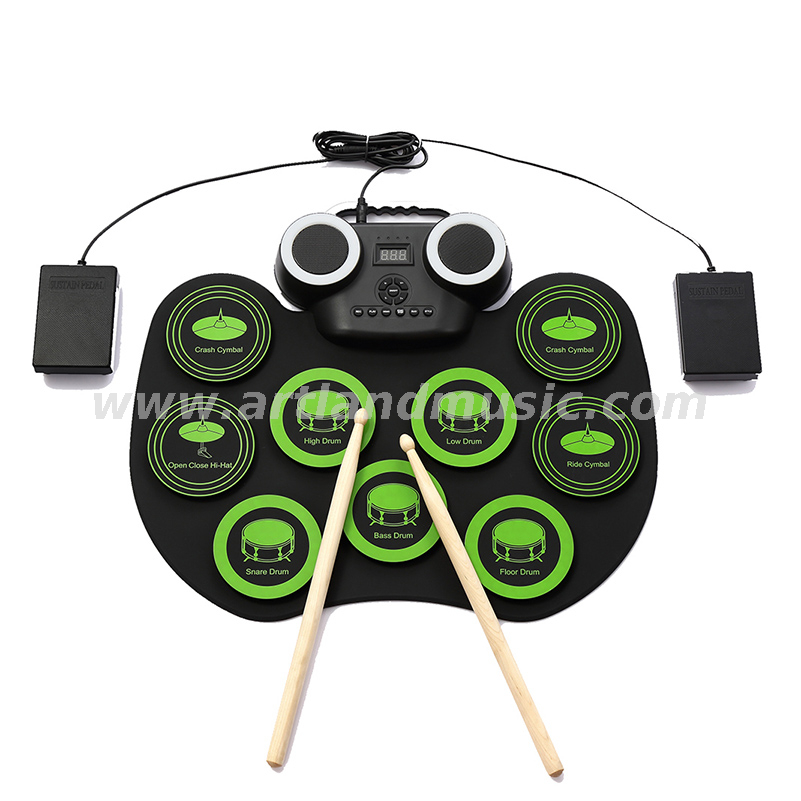 Percussion Hand Roll-up Mini Silikon faltbares elektronisches Digital-Drum-Kit (ADD-609)