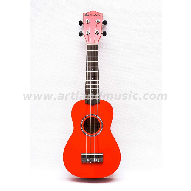 Bunte Ukulele mit 4 Saiten (UKS200) – Rot