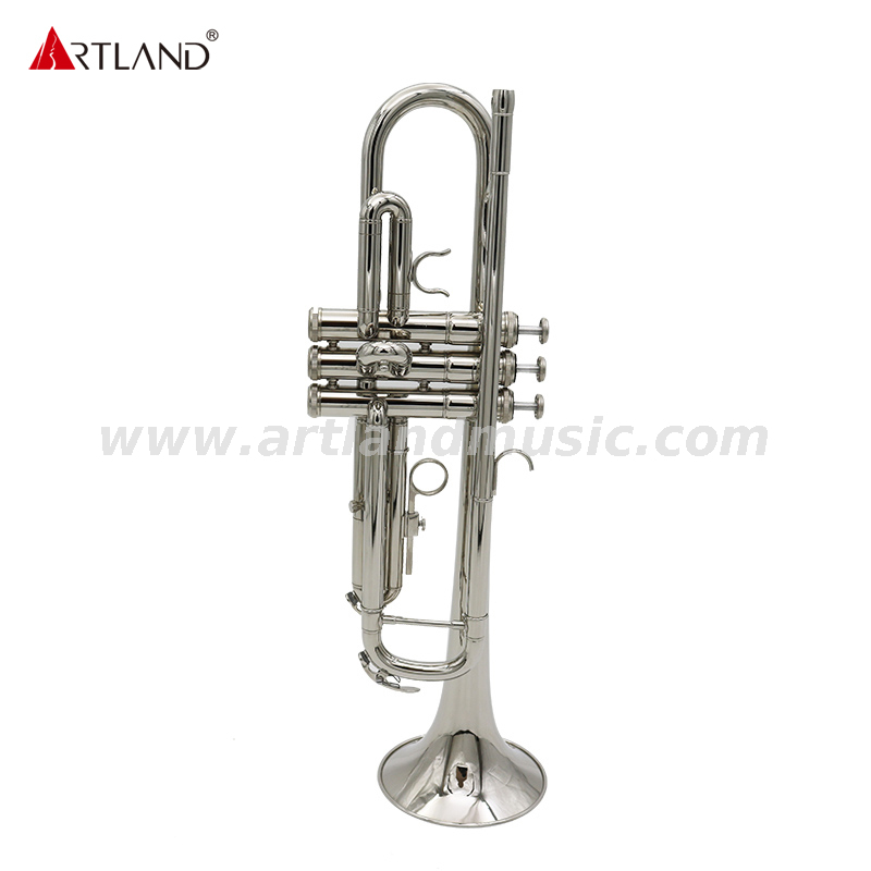 Vernickelte Trompete mit Rucksackhülle (ATR3506N)