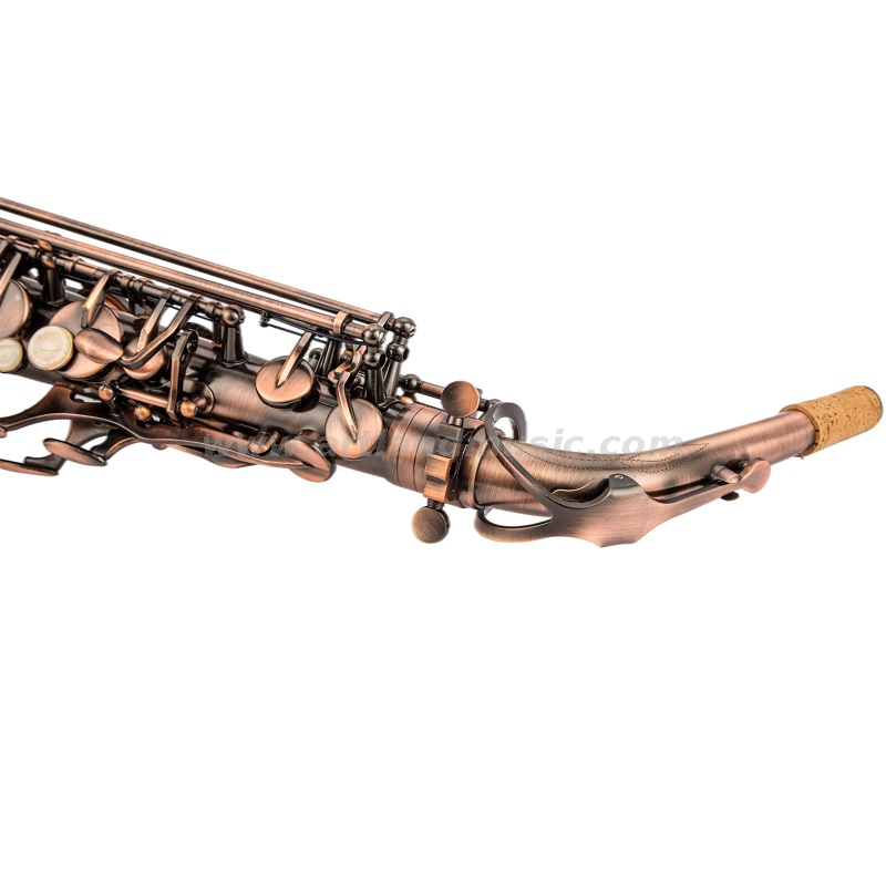 Eb-Altsaxophon, Antik-Finish, Rotbronze, leichter Carbon-Saxophonkoffer (AAS5507AG)