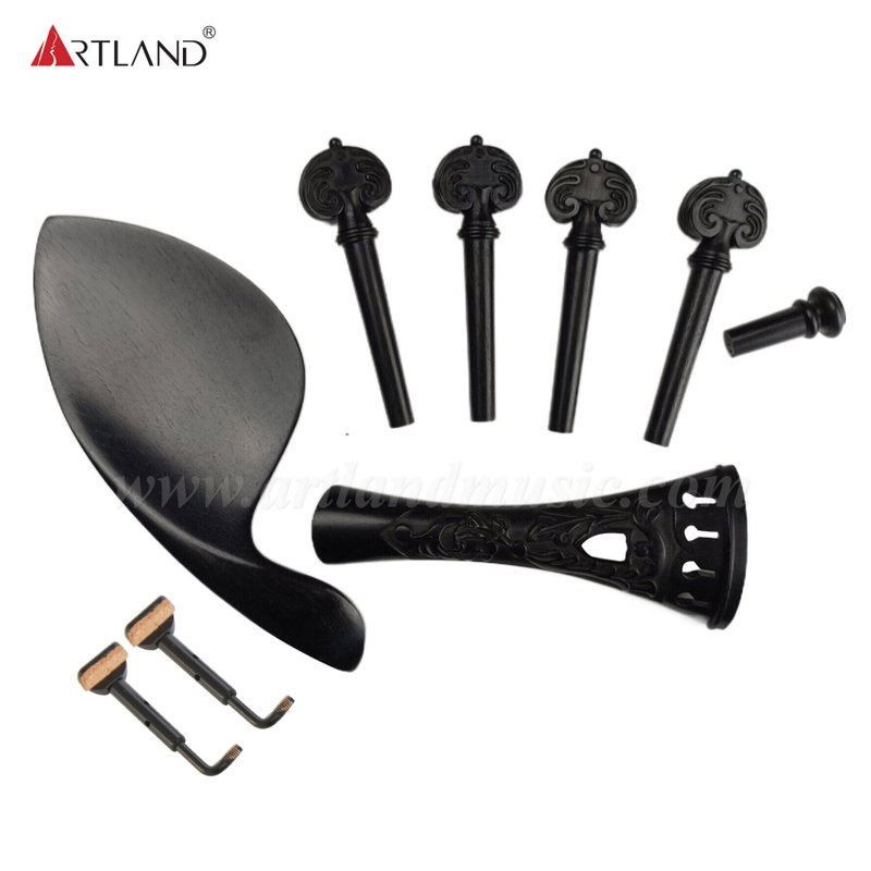 Handgeschnitzter Geigenbeschlag aus Ebenholz (A-18)