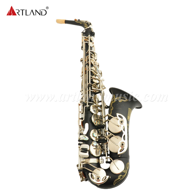 Eb-Altsaxophon Schwarz Matt mit Nickelklappe (AAS6508)