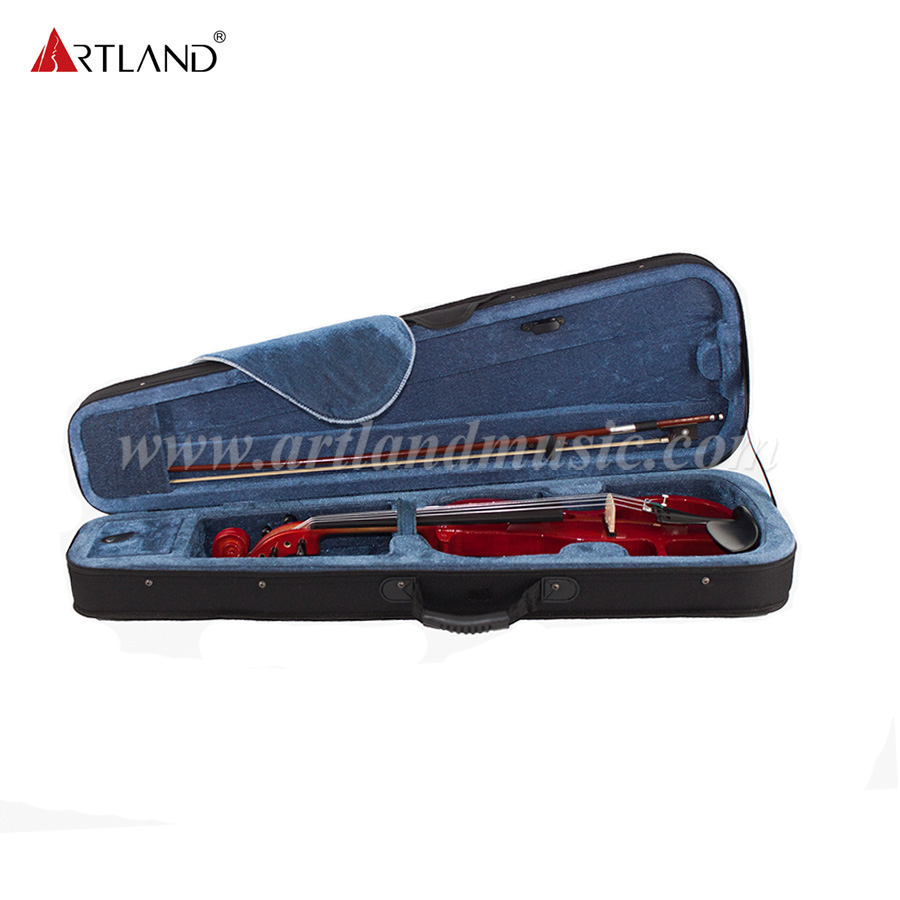 Elektrische Violine mit festem Körper, Koffer, Kopfhörer und Bogen (EV002-5S)