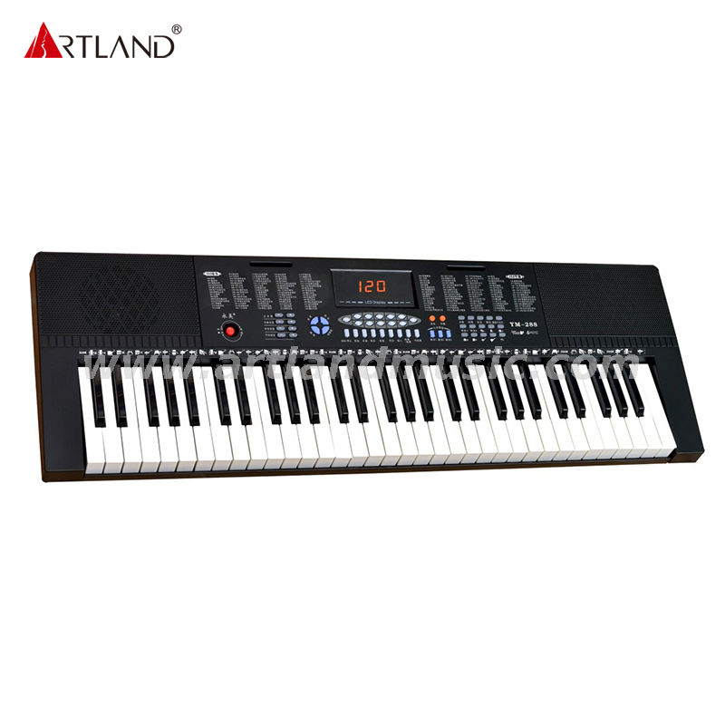 Elektronische Tastatur YM-288 mit 61 Tasten im Klavierstil und LED-Anzeige